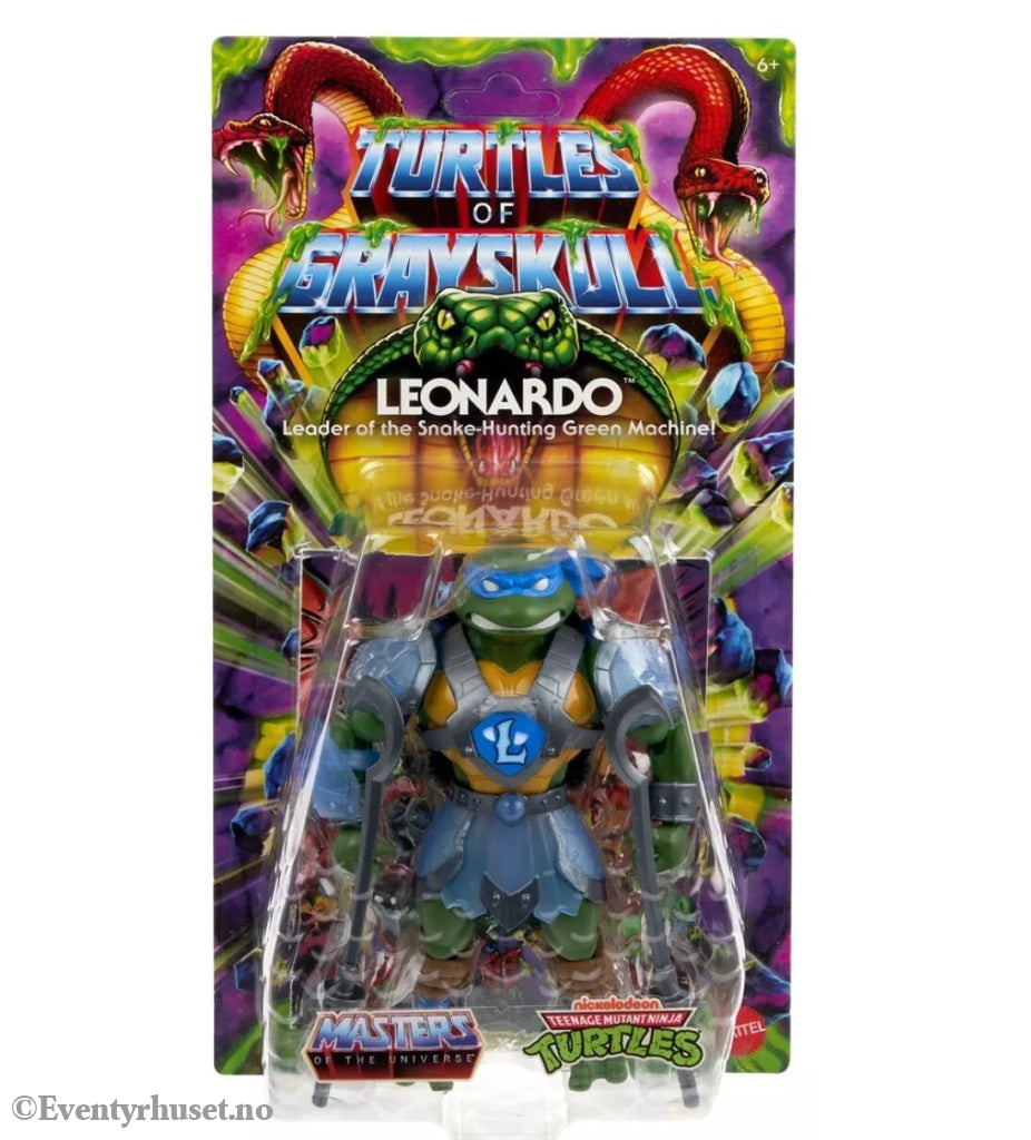 Masters of the Universe (MOTU) Origins Turtles of Grayskull Wave 6 Leonardo – Actionfigur. Ny og uåpnet! Actionfigur
