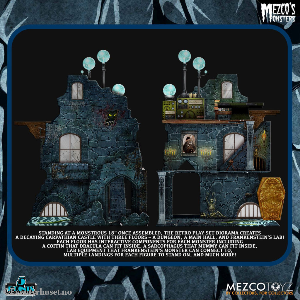 Mezco’s Monsters 5 Points Action Figures Tower of Fear Deluxe Set 9 cm. Mint In Sealed Box (MISB)! Actionfigur