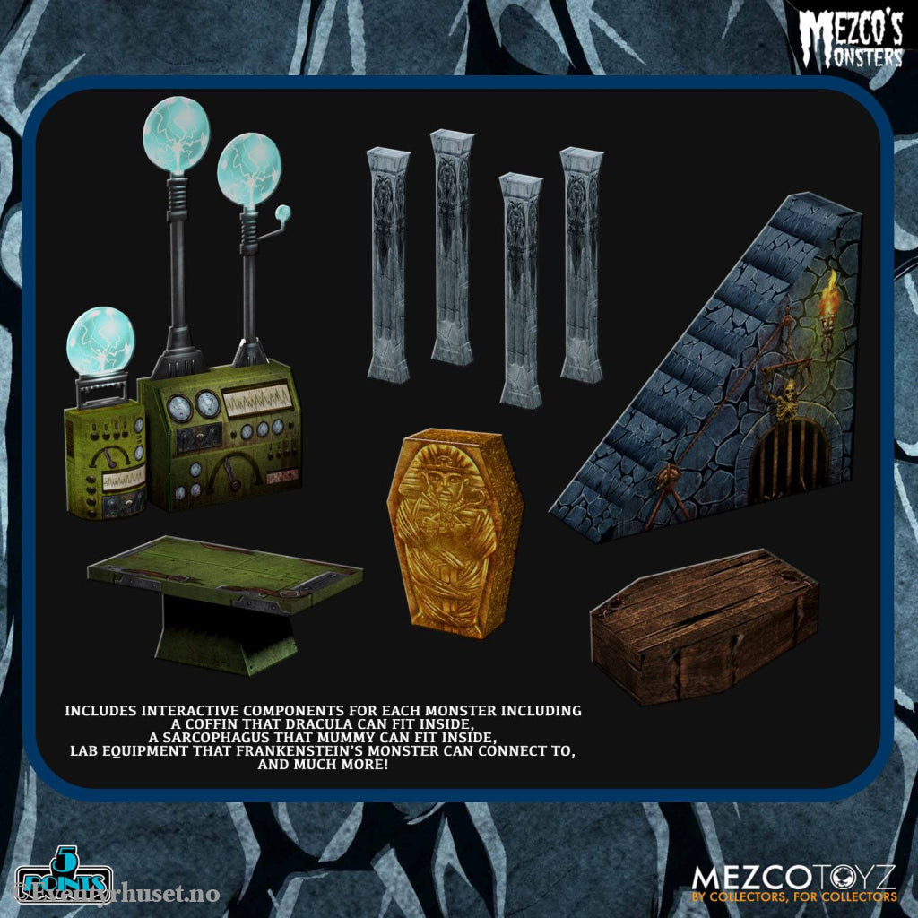 Mezco’s Monsters 5 Points Action Figures Tower of Fear Deluxe Set 9 cm. Mint In Sealed Box (MISB)! Actionfigur