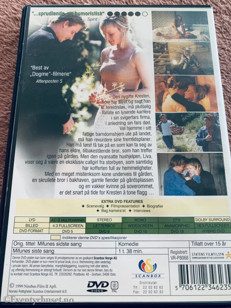 Mifunes siste sang (1999). DVD.