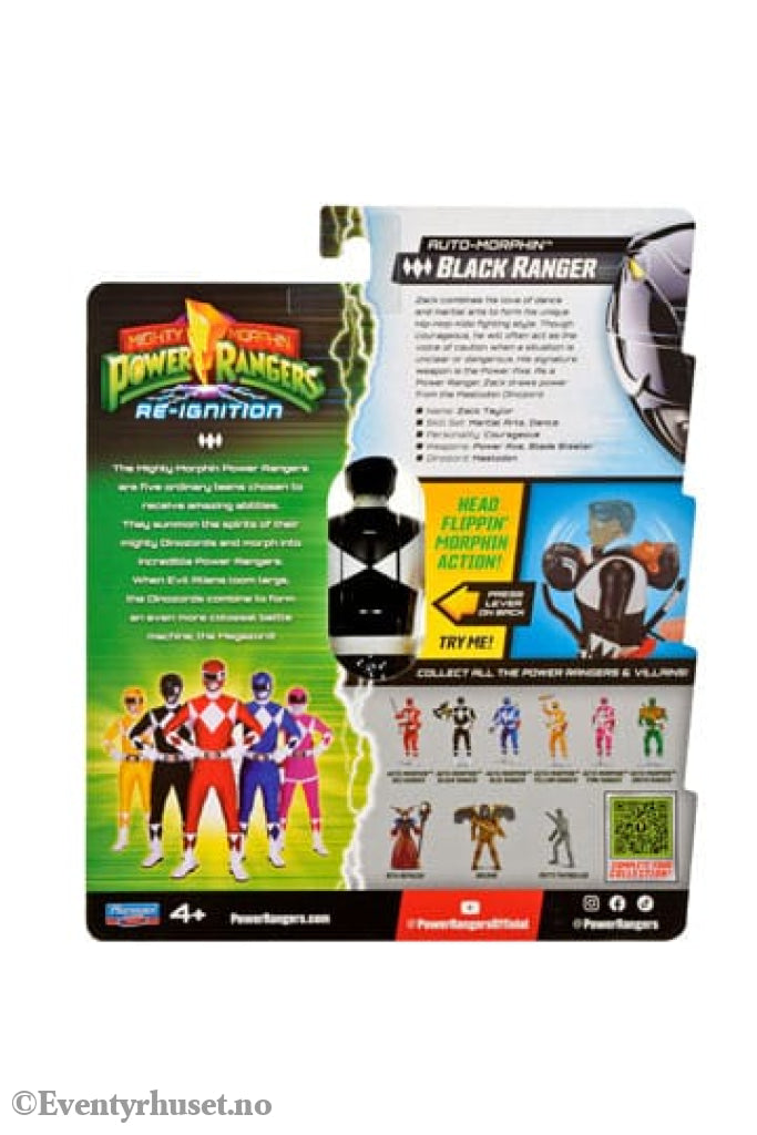 Mighty Morphin Power Rangers Action Figure Auto-Morphin Black Ranger 12 cm Actionfigur