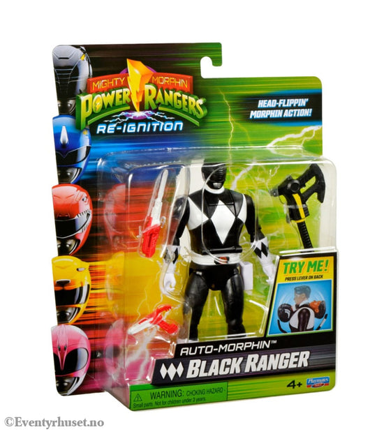 Mighty Morphin Power Rangers Action Figure Auto-Morphin Black Ranger 12 cm Actionfigur