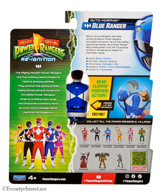 Mighty Morphin Power Rangers Action Figure Auto-Morphin Blue Ranger 12 cm Actionfigur