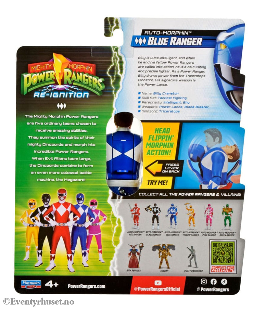 Mighty Morphin Power Rangers Action Figure Auto-Morphin Blue Ranger 12 cm Actionfigur