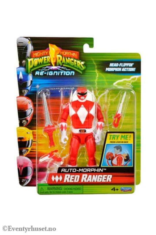 Mighty Morphin Power Rangers Action Figure Auto-Morphin Red Ranger 12 cm Actionfigur