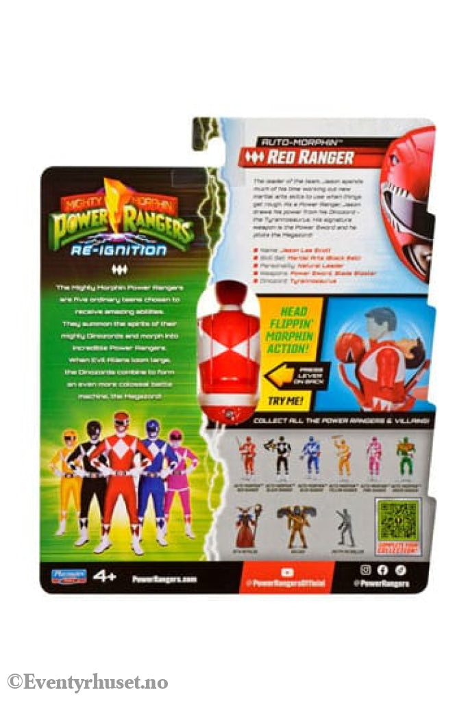 Mighty Morphin Power Rangers Action Figure Auto-Morphin Red Ranger 12 cm Actionfigur