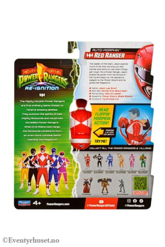 Mighty Morphin Power Rangers Action Figure Auto-Morphin Red Ranger 12 cm Actionfigur
