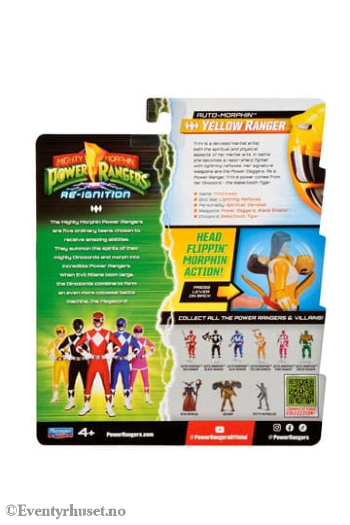Mighty Morphin Power Rangers Action Figure Auto-Morphin Yellow Ranger 12 cm Actionfigur