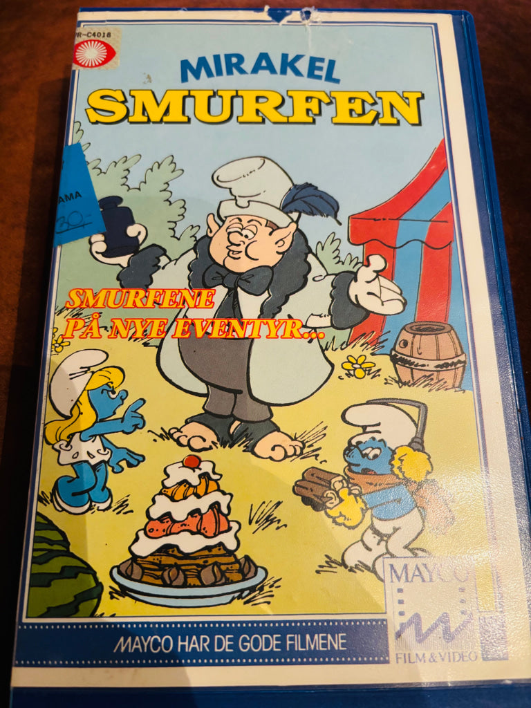 Mirakel Smurfen. VHS Big Box.