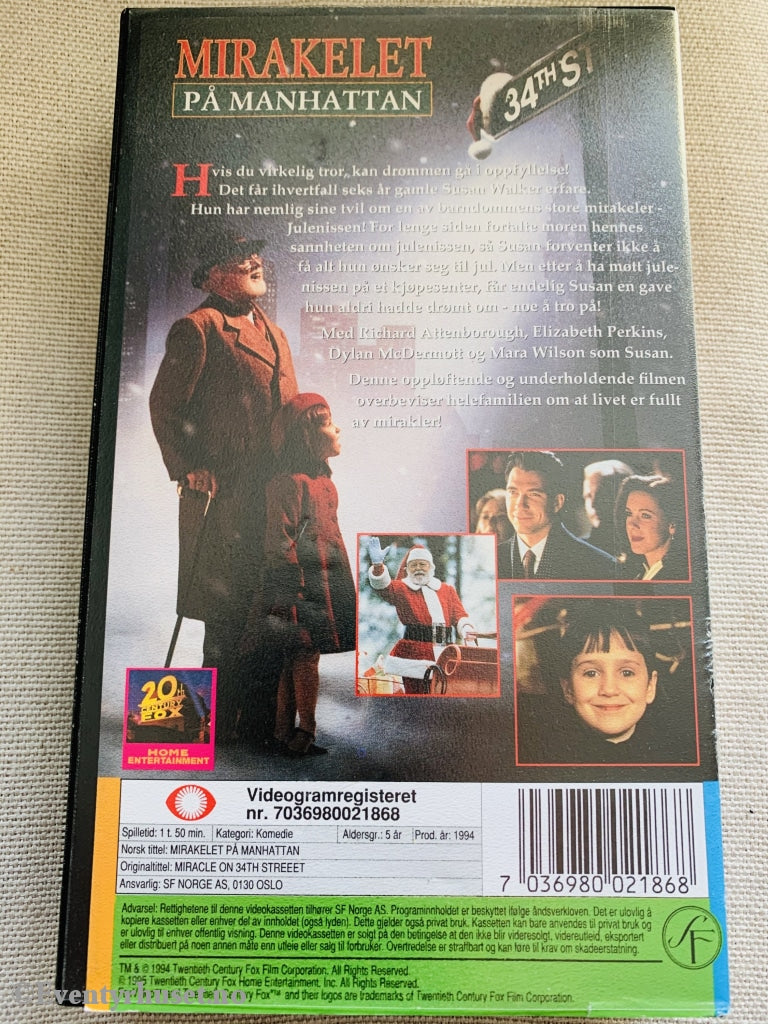 Mirakelet På Manhattan. 1994. Vhs. Vhs
