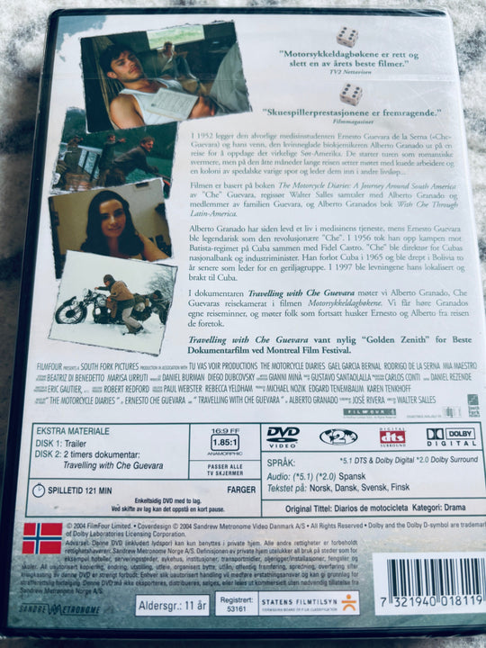 Motorsykkeldagbøkene. DVD. Ny i plast!