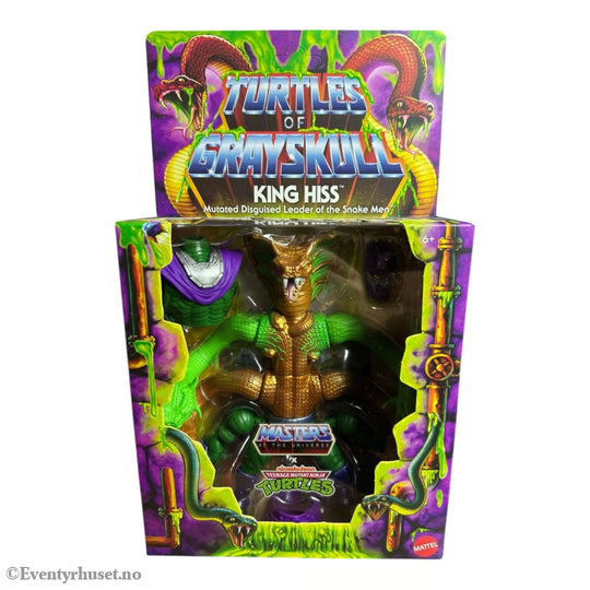 MOTU x TMNT: Turtles of Grayskull Deluxe Action Figure King Hiss 14 cm. Mint In Sealed Box (MISB)! Actionfigur