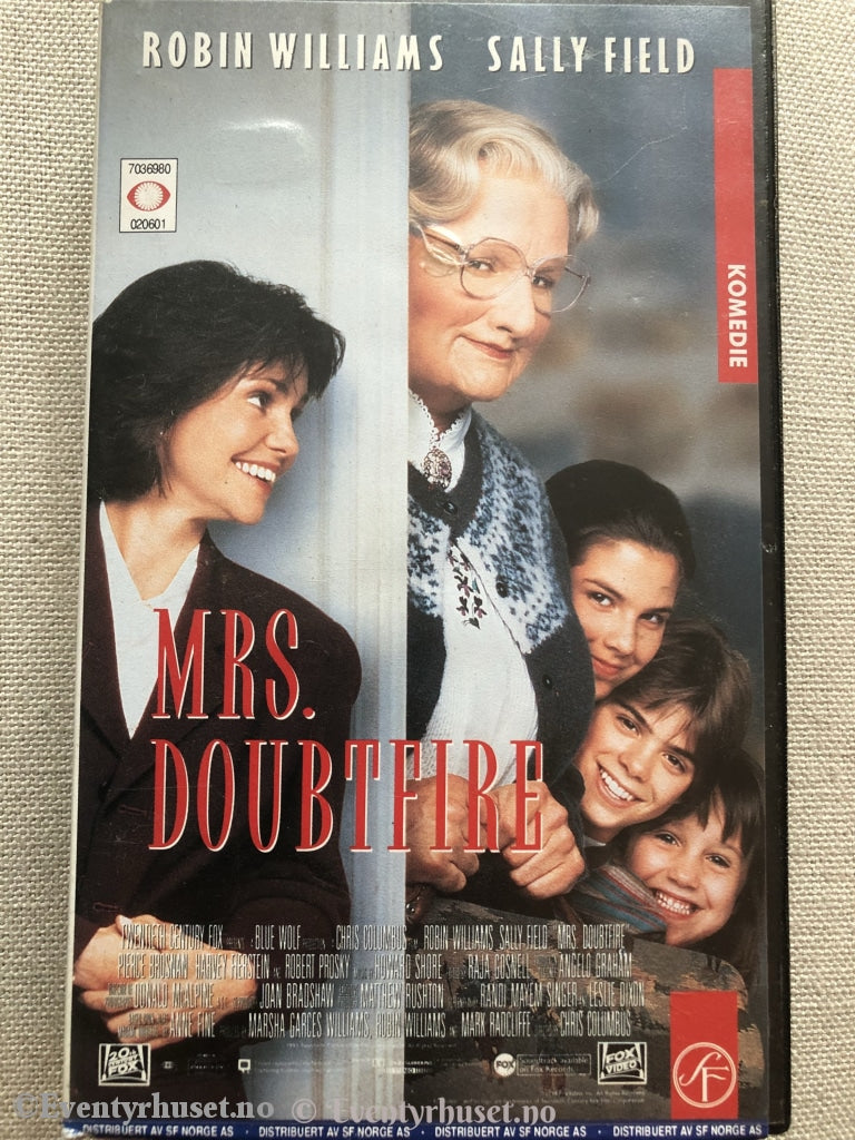 Mrs. Doubtfire. 1983. VHS. – Eventyrhuset