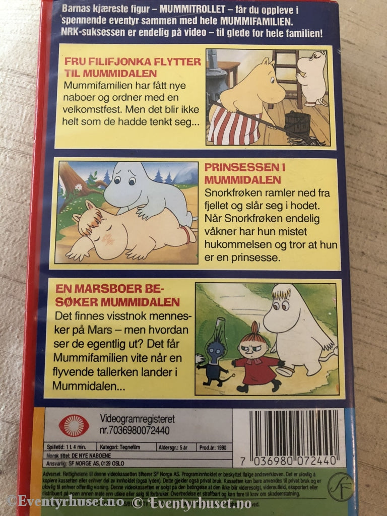 Mummitrollet Og De Nye Naboene. Vhs. Vhs