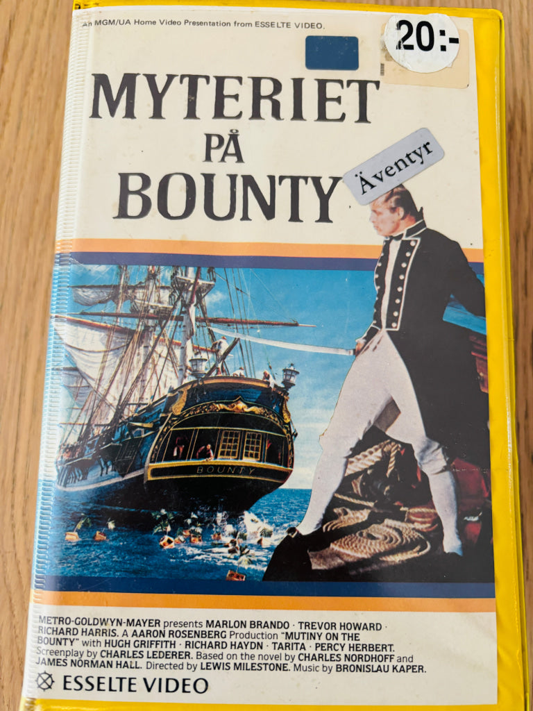 Mytteriet på Bounty. Dobbelt-VHS. 1961. VHS Big Box. Svensk tekst. VHS