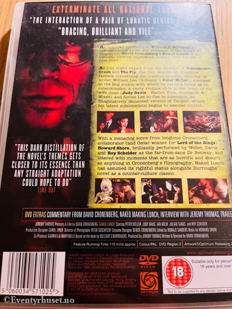 Naked Making Lunch. 1992. Dvd. Dvd