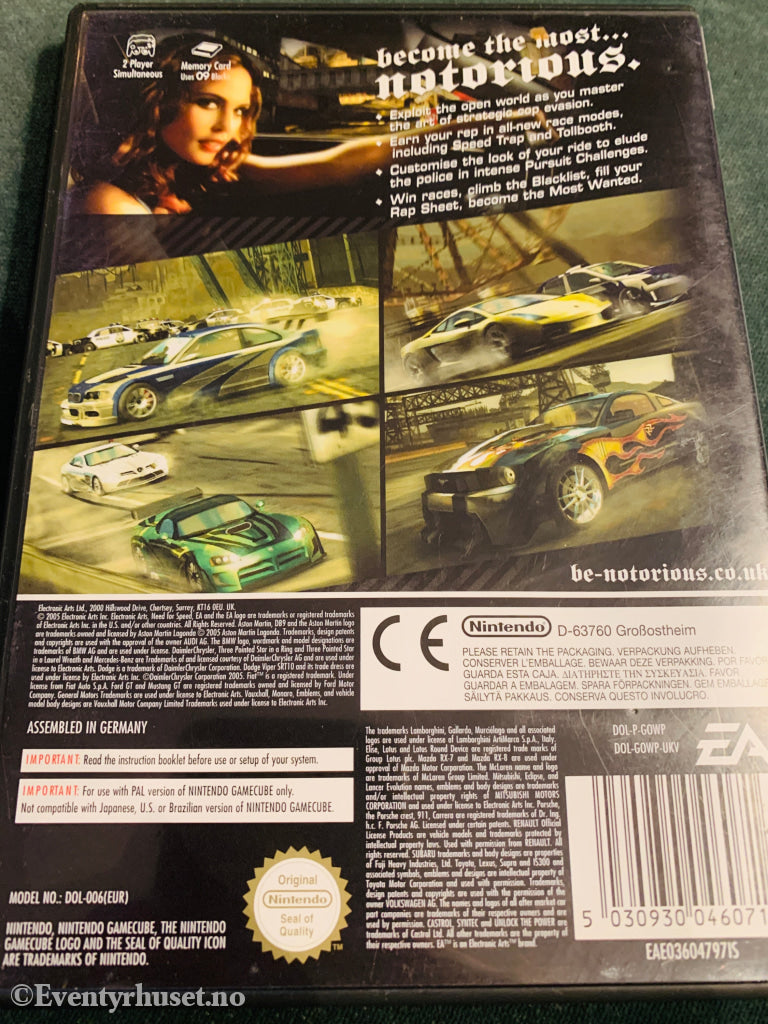 Need for Speed Most Wanted. Gamecube.