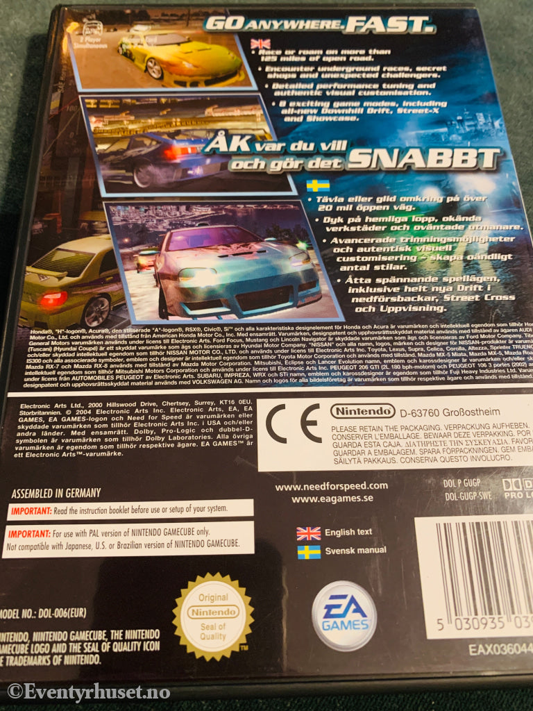 Need for Speed Underground 2. Gamecube.