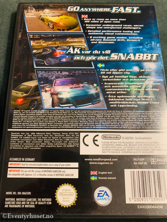 Need for Speed Underground 2. Gamecube.