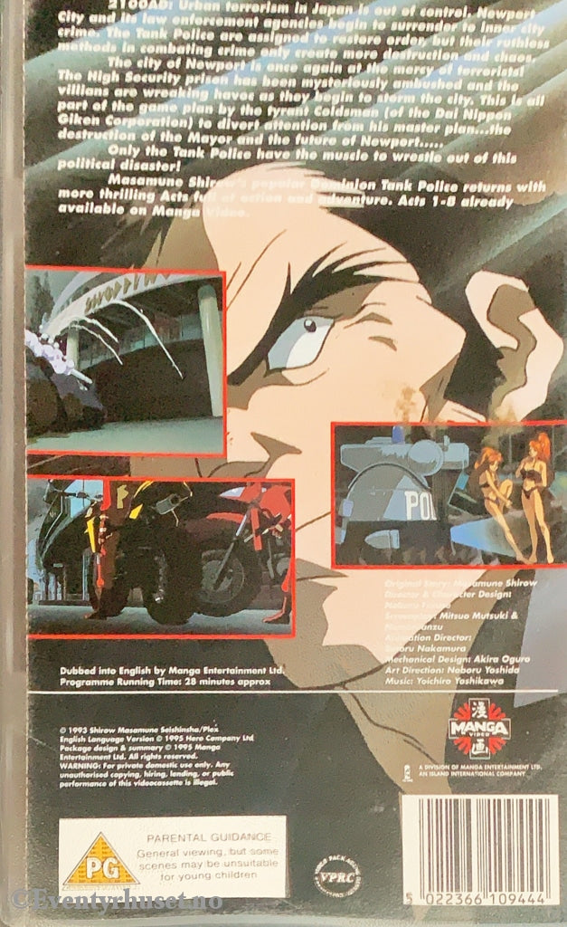 New Dominion - Tank Police. Act 9. Vhs. Solgt I Norge. Vhs