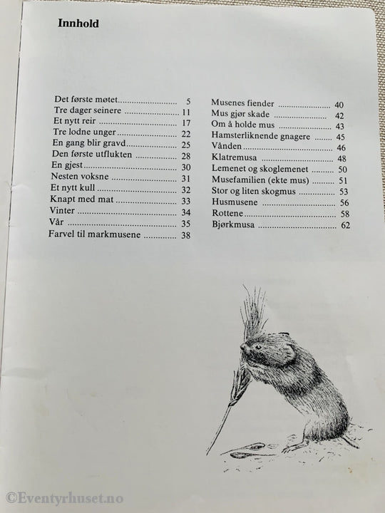 Niels Bolwig. 1978. Min Venn Markmusa. Faktabok