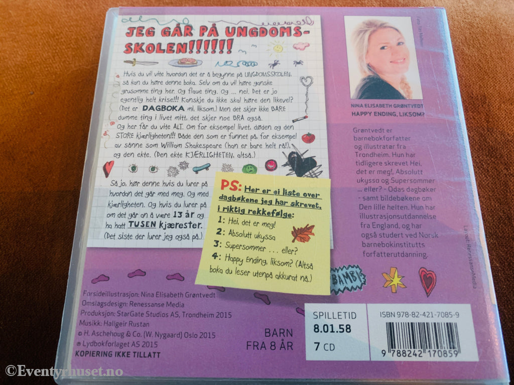 Nina E. Grøntvedt. Happy Ending, liksom?. 2013. Lydbok på CD.