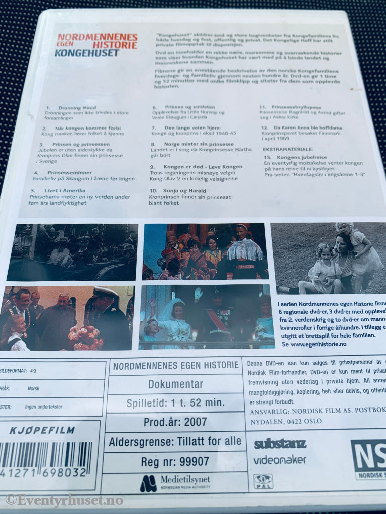 Nordmennenes egen historie: Kongehuset. DVD.