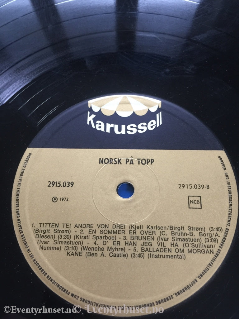 Norsk På Topp. 1972. Lp. Lp Plate