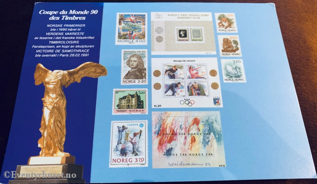 Norske Frimerker 1990. Postkort