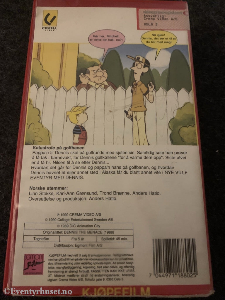 Nye Ville Eventyr Med Dennis. 1990. Vhs. Vhs