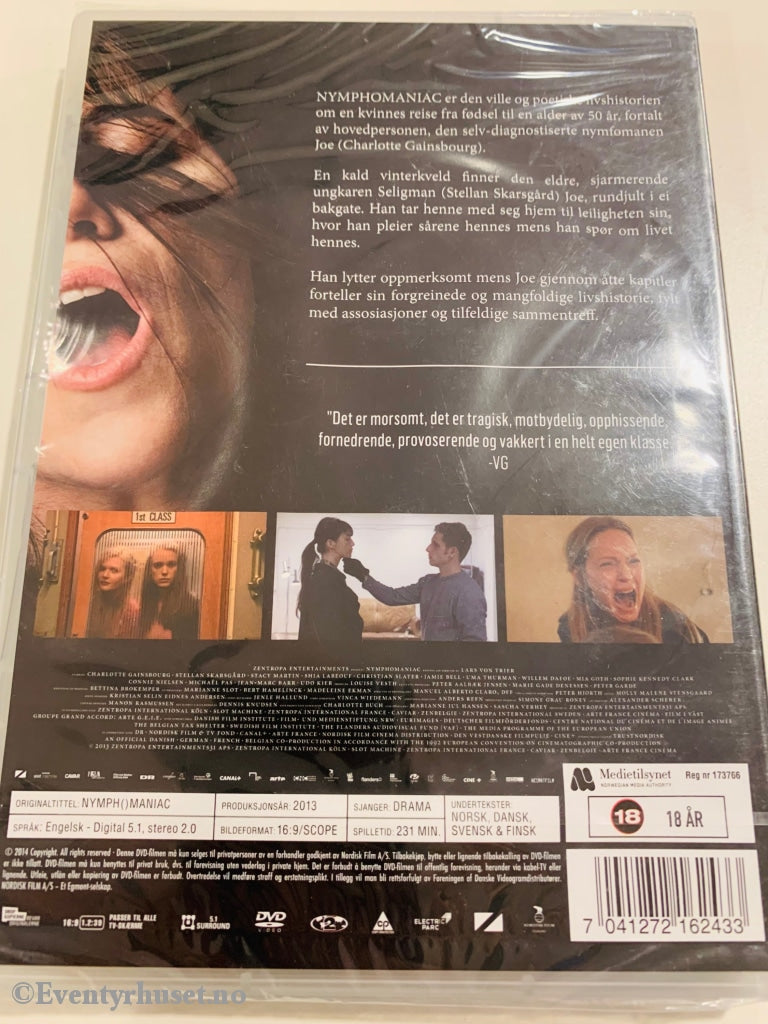Nymphomaniac. 2013. Dvd. Ny I Plast! Dvd