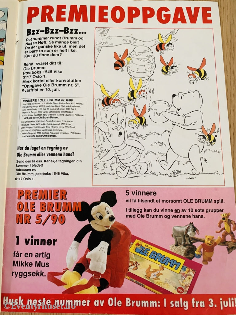 Ole Brumm Og Vennene Hans. 1990/05. Tegneserieblad