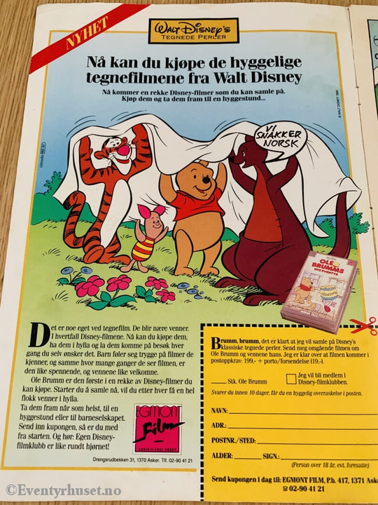 Ole Brumm Og Vennene Hans. 1990/08. Tegneserieblad