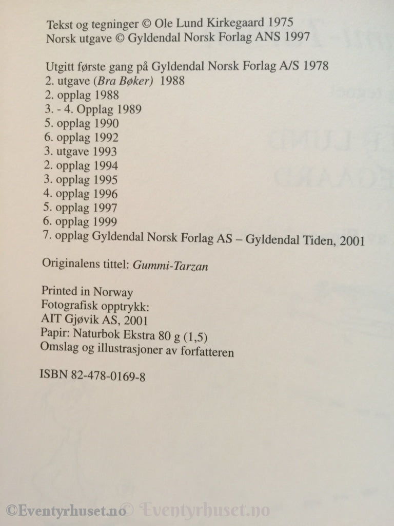 Ole Lund Kirkegaard. 2001 (1975). Gummi-Tarzan. Fortelling