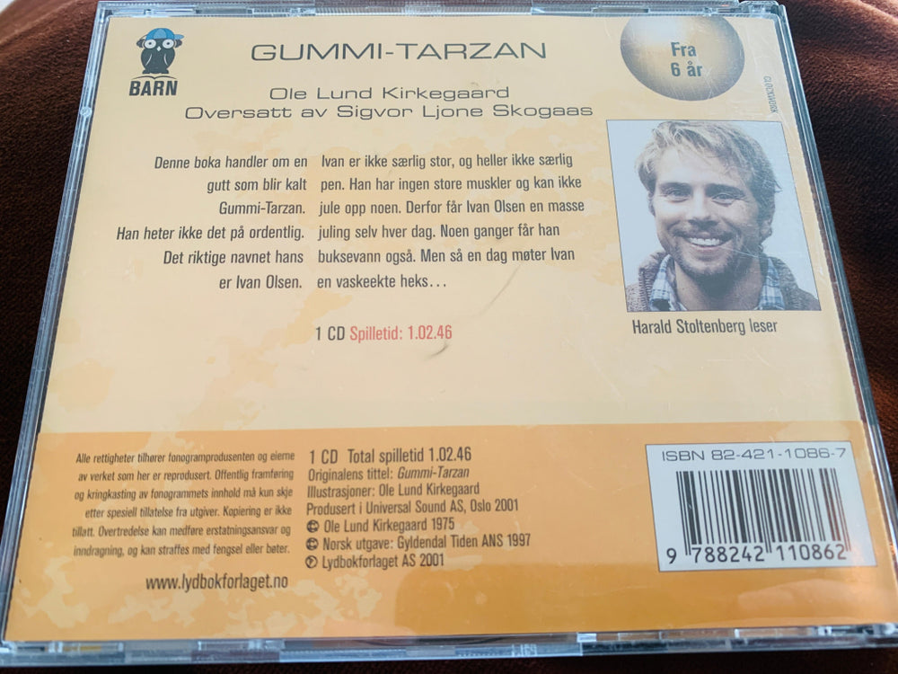Ole Lund Kirkegaard. Gummi-Tarzan. Lydbok på CD.