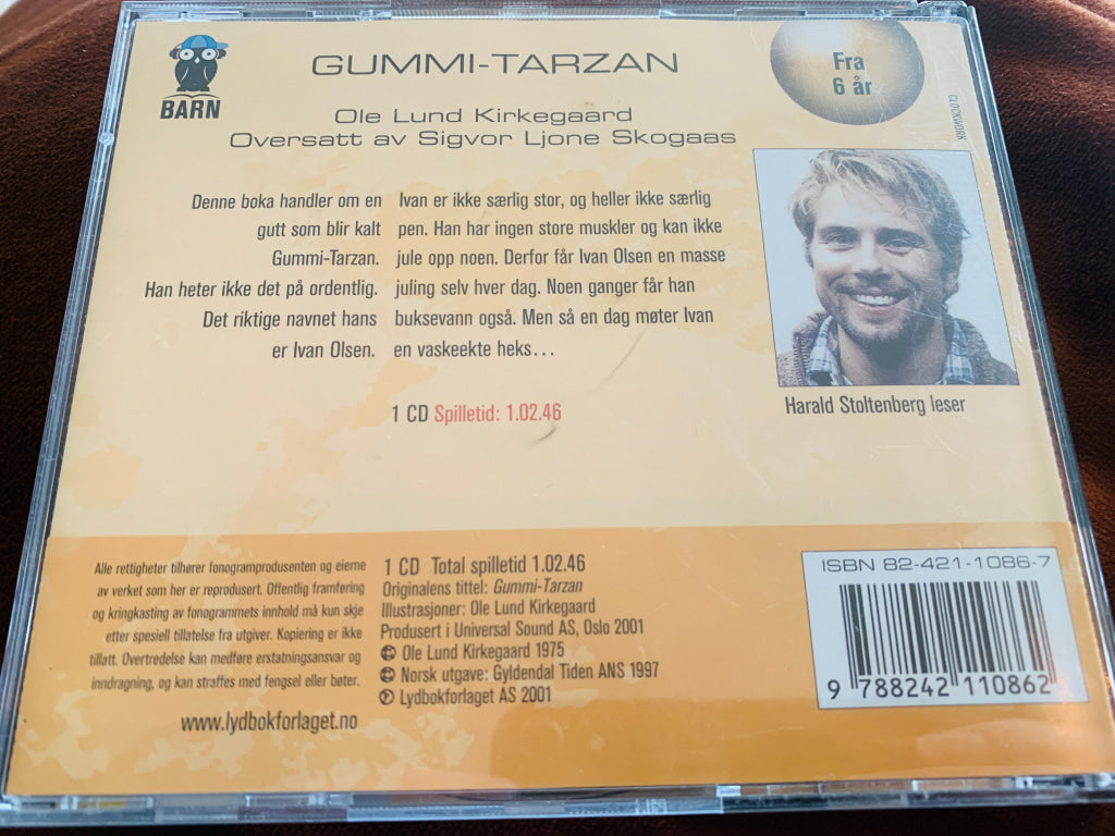 Ole Lund Kirkegaard. Gummi-Tarzan. Lydbok på CD.