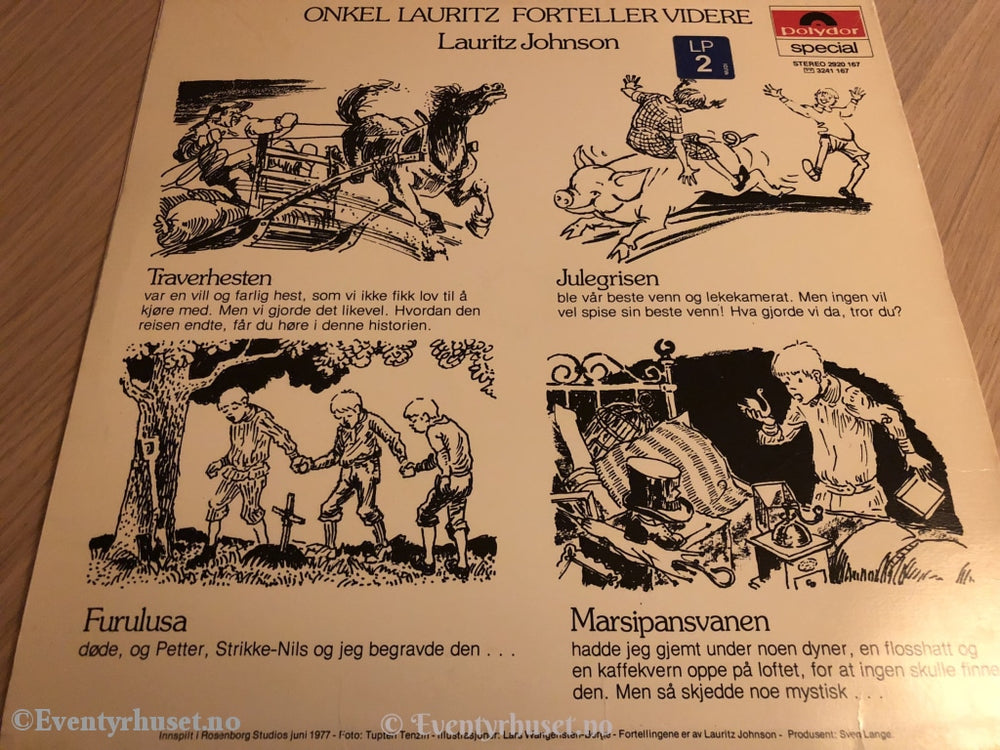 Onkel Lauritz Forteller Videre. 1977. Lp. Lp Plate