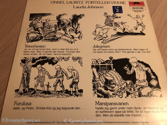 Onkel Lauritz Forteller Videre. 1977. Lp. Lp Plate