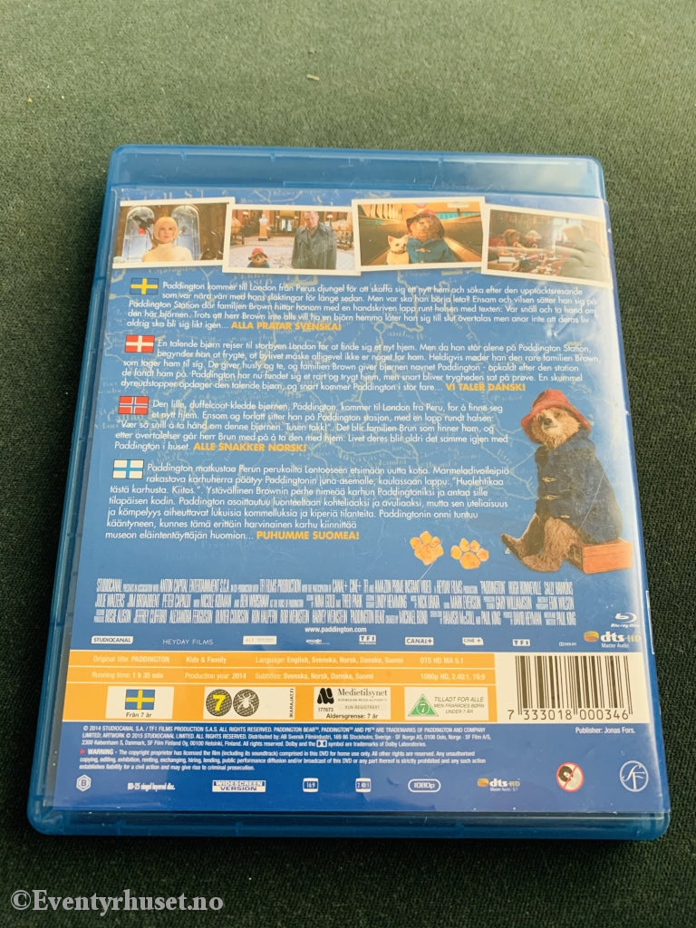 Paddington. Blu-Ray. Blu-Ray Disc
