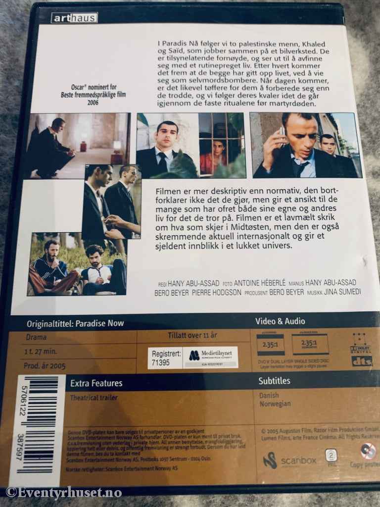 Paradis Nå. 2005. Dvd. Dvd