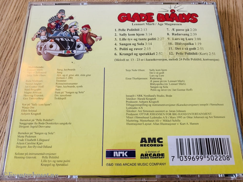 Pelle Politibil - Glade Blålys (Nrk). 1995. Cd. Cd
