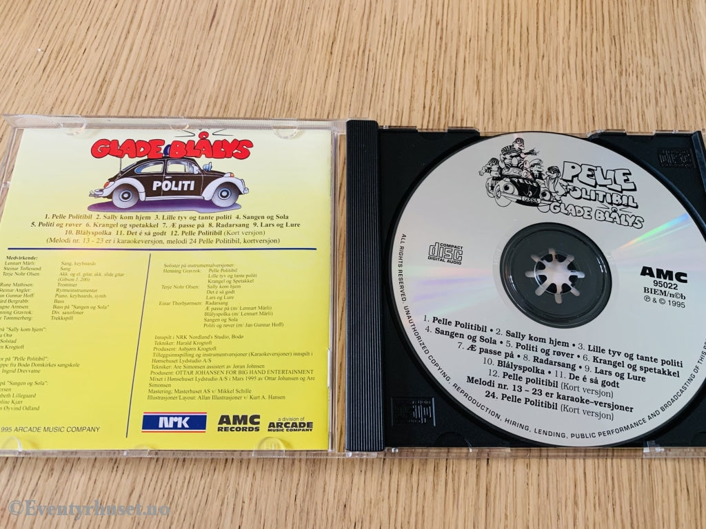 Pelle Politibil - Glade Blålys (Nrk). 1995. Cd. Cd