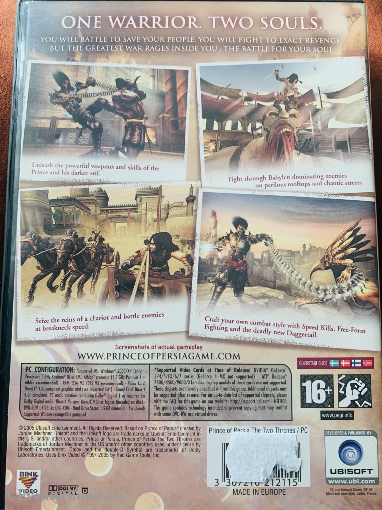 Prince Of Persia - The Two Thrones. Ps2. Ps2