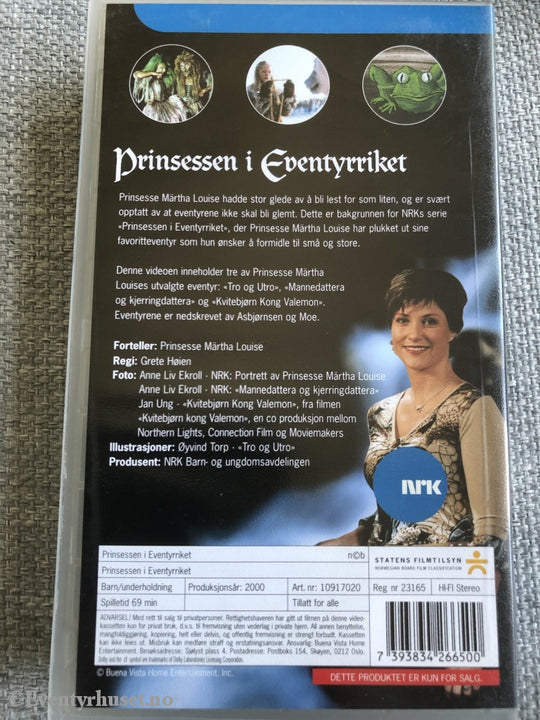 Prinsessen I Eventyrriket. 2000. Vhs. Vhs
