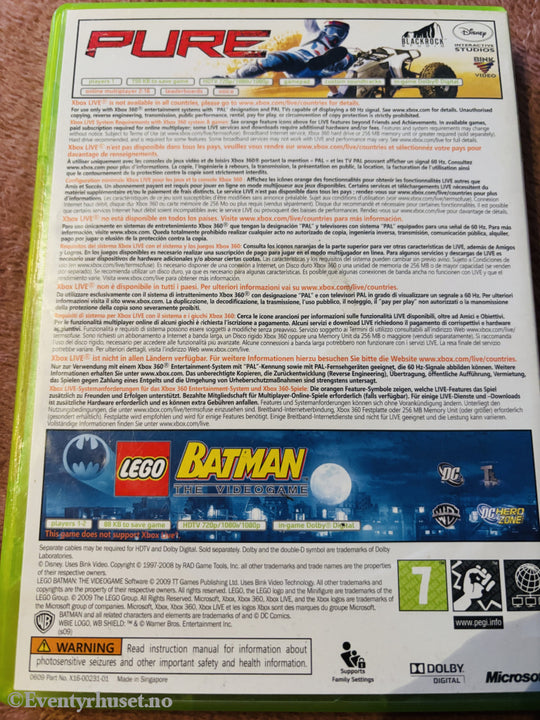 Pure + LEGO Batman: The Videogame (Bundle Copy). Xbox 360.