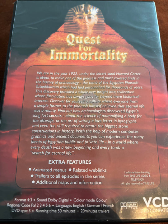 Quest for Immortality. DVD.