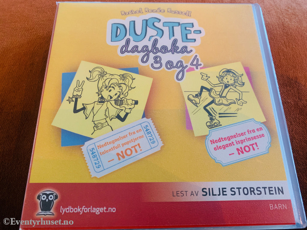 Rachel Renée Russell. Dustedagboka 3 og 4. 2013. Lydbok på CD.