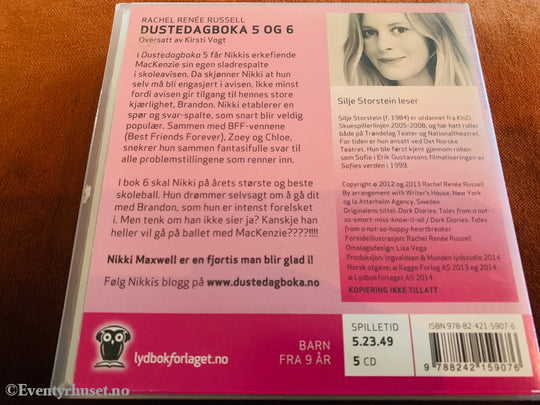 Rachel Renée Russell. Dustedagboka 5 og 6. 2014. Lydbok på CD.