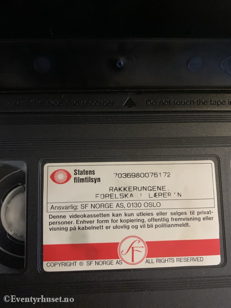 Rakkerungene. Forelska I Lærern. 1922-38. Vhs. Vhs