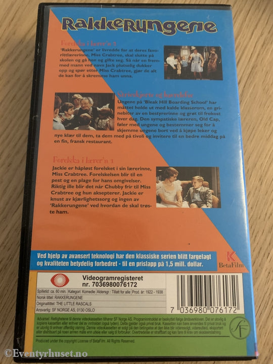 Rakkerungene. Forelska I Lærern. 1922-38. Vhs. Vhs